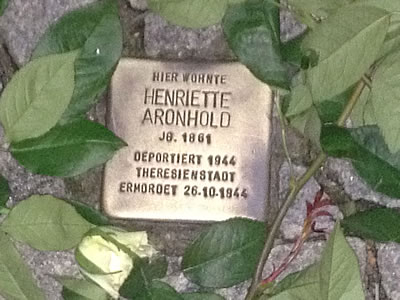 stumbling-stone for Henriette Aronhold