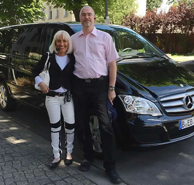 Eckart Aaron and Sue Arns with the new Mercedes Viano